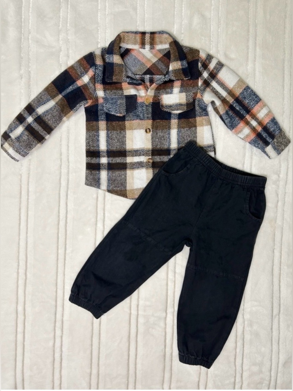 Baby Plaid Overcoat w/ Pants 👶🏻